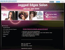 Tablet Screenshot of jaggededgessalon.com